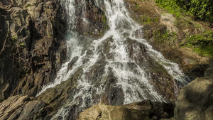 岩石瀑布背景24秒视频