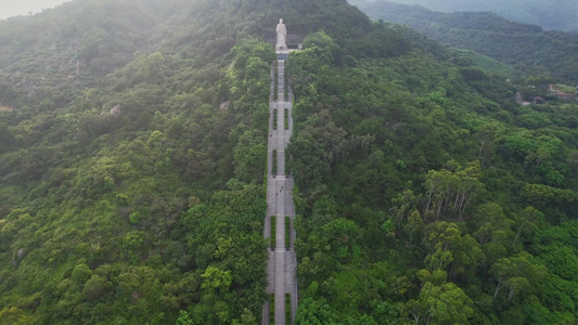 航拍青礁慈济宫景观视频