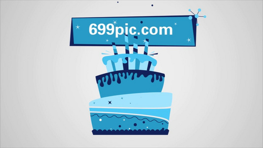 可爱生日邀请卡logo展示片头会声会影X10模板视频