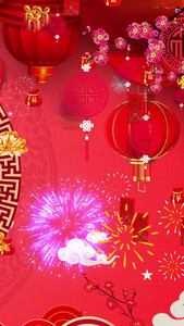 牛年福字新年背景传统节日视频
