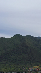 秦岭空镜航拍蓝天白云视频