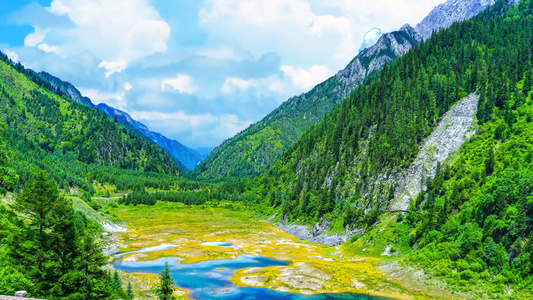 唯美四川九寨沟旅游宣传背景视频视频