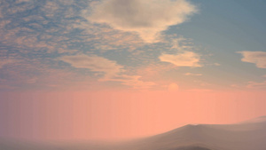 浓粉粉色发光的薄雾散落的山峰和山丘14秒视频