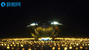 奢华大气钻石闪耀演绎logo开场模板26秒视频