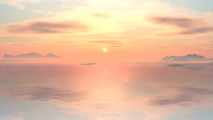 粉红雾覆盖河流山岳和天空中14秒视频