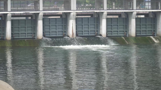 水坝水库污水处理厂水闸水利工程视频