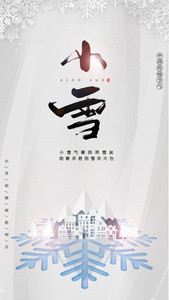 中国传统节气之小雪视频海报视频