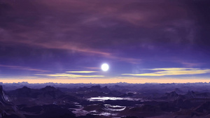 黑暗紫色山峰上满是雪15秒视频
