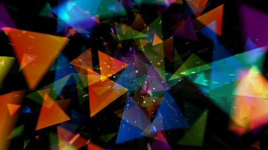 彩色三角动态背景展示视频