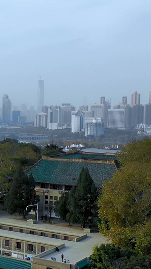 航拍武汉大学民国老建筑航拍中国24秒视频