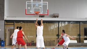 篮球运动员罚篮罚球动作19秒视频