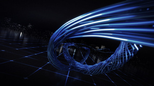 震撼大气科技感三维线条生长Logo动画AECS67秒视频