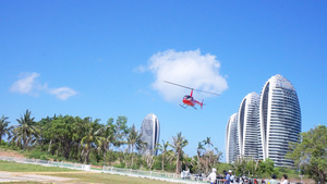 三亚凤凰岛直升机67秒视频