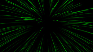 绿色粒子线条四散炸开6秒视频