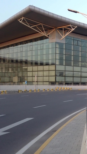 拍摄石家庄正定国际机场国内出发层飞机场46秒视频