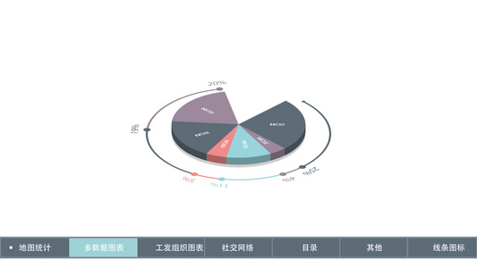 立体统计图表信息图表元素视频