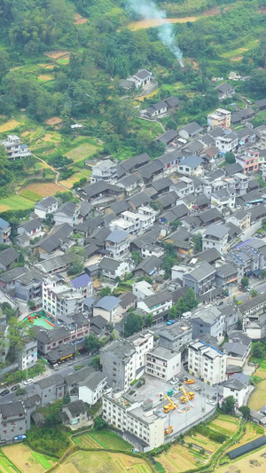 航拍湖南湘西5A级景区矮寨奇观景区矮寨村农田乡村素材旅游素材55秒视频