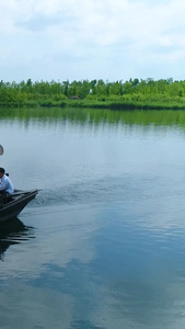 西安鄠邑区渼陂湖景区游船航拍西安旅游视频