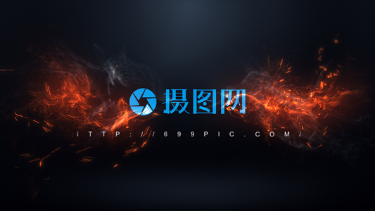 震撼的火焰logo开场AE模板视频