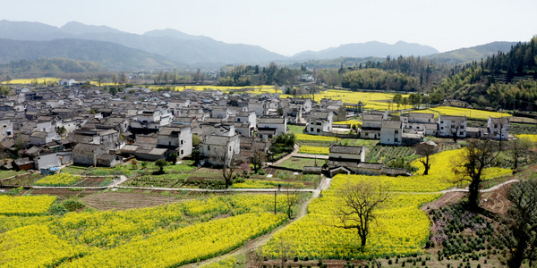 安徽黄山宏村芦村旅游风景区视频