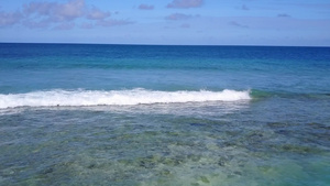 蓝绿环礁海滩11秒视频