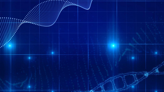 4K高科技医疗科技DNA基因链背景视频视频