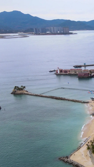 海南分界洲5A景区航拍环绕延时环绕航拍20秒视频