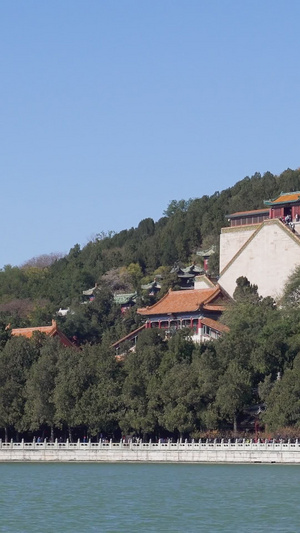 北京颐和园内景地标建筑旅游景点22秒视频