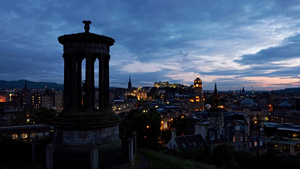 苏格兰埃丁堡的日落时间6秒视频