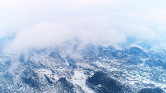 4K雪景航拍视频