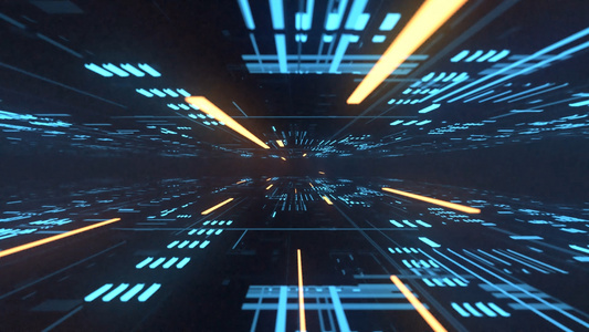 科技时空穿梭科幻三维场景循环动画视频