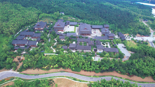 4K航拍4A级景区南京牛首山佛顶寺寺庙视频