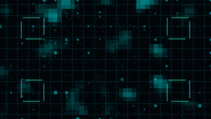 蓝色通用科技网格网线元素动画20秒视频