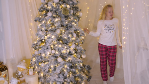 起居室有一棵大圣诞树15秒视频