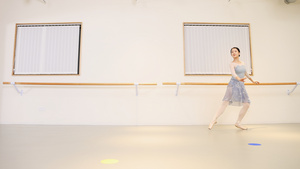 舞者练习芭蕾舞升格34秒视频