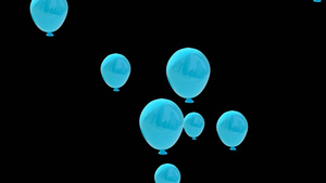 透明通道上升的气球视频素材30秒视频