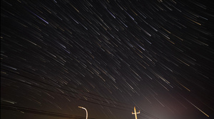 8k天空自然夜景星空星轨星座流星延时摄影23秒视频