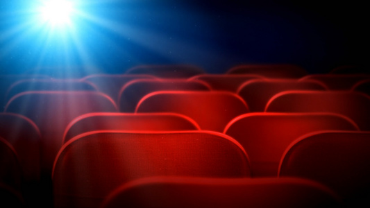 电影院椅子投影光效视频素材视频