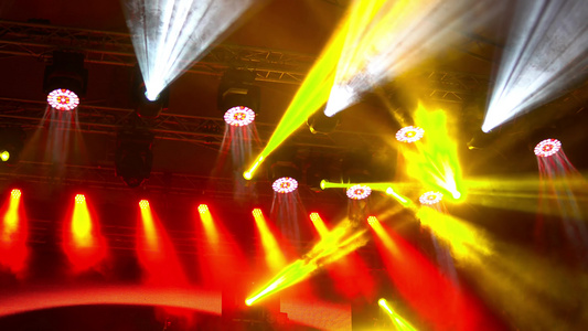 彩色灯下舞台背景背景画面视频