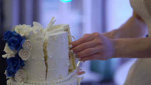 婚礼蛋糕传统的庆祝晚宴18秒视频
