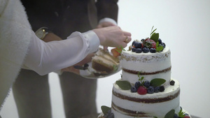 婚礼蛋糕传统的庆祝晚宴9秒视频