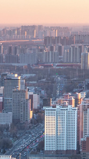 北京城市夜景延时现代建筑34秒视频