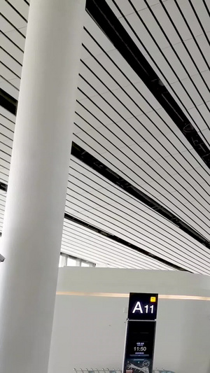 美丽的北京大兴国际机场内部结构素材国际民航日33秒视频