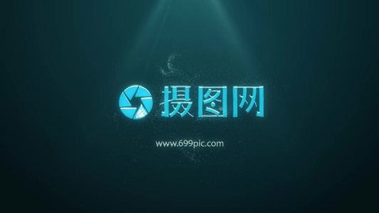 摄图网液体水流动形成标志展示AECC2015模板视频