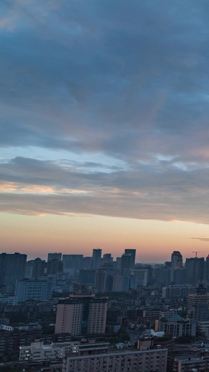 成都清晨日出成都美景14秒视频