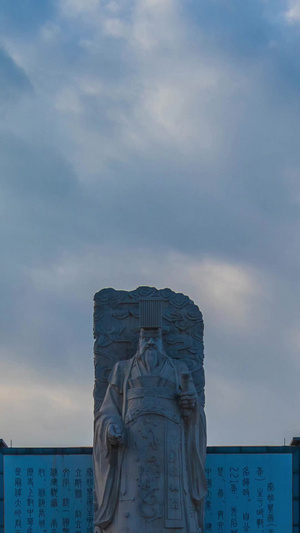 咸阳地标建筑秦始皇统一六国雕塑7秒视频
