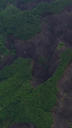 高清航拍湖南郴州高椅岭丹霞地貌15秒视频