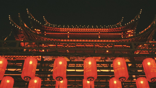 4K拍摄上海豫园龙年灯会实景视频