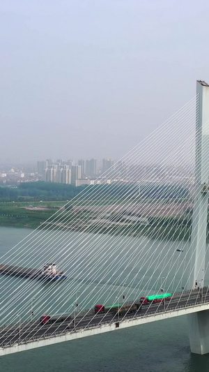 湖北荆州长江大桥高速公路30秒视频