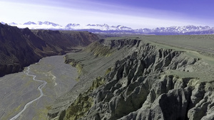 新疆独山子大峡谷高清全景航拍视频15秒视频